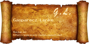 Gasparecz Lenke névjegykártya